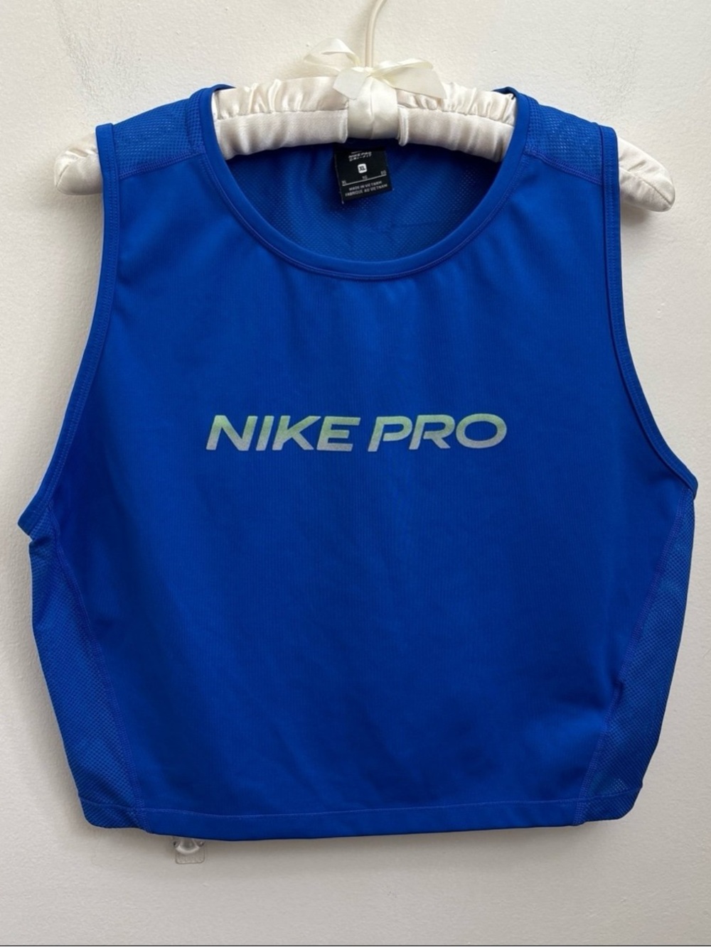 Nike Pro Dri-FIT Royal Blue Performance Crop Tank size XL